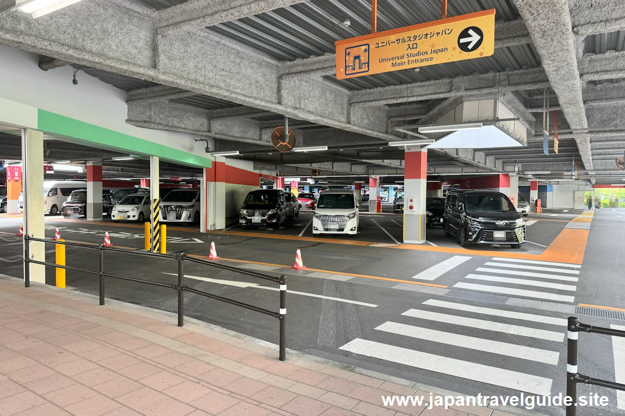 USJ入場ゲートから公式駐車場までの道順(9)