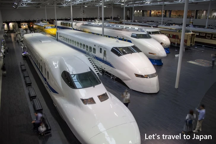 二階エリアからの車両展示の光景：リニア・鉄道館の車両完全ガイド(55)