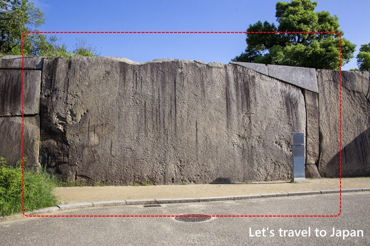 蛸石：大阪城の巨石（蛸石、肥後石）の見どころ(2)
