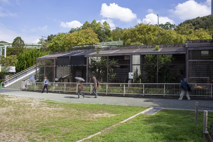 クマ舎および食肉小獣舎前のベンチ：東山動植物園のフードコート・カフェ/お土産ショップ/休憩所の完全ガイド(22)