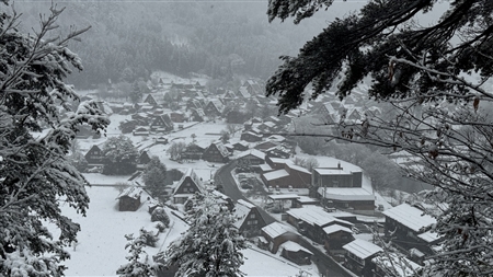 白川郷の雪景色(130)